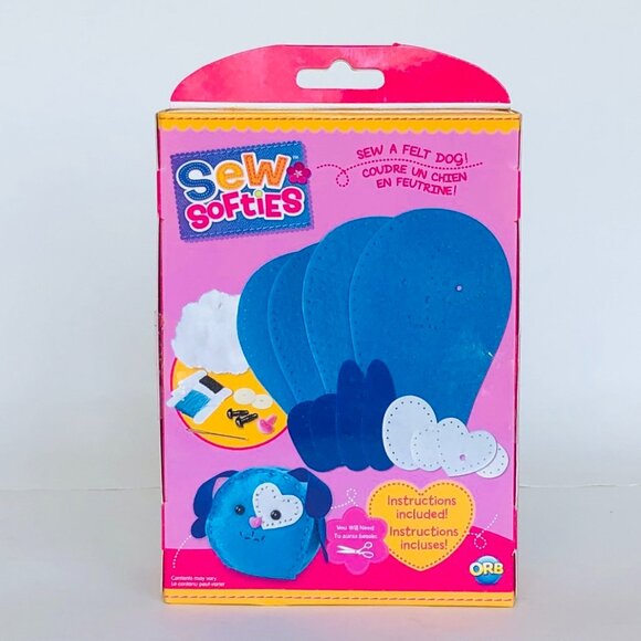 New in Box - Orb Factory - Sew Softies Craft Felt Dog 23pc For Age 7+ - Picture 6 of 15